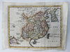 China Chine Asia Korea 1772 Kitchin decorative hand colored miniature map