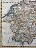 Germany Netherlands Styria 1772 Kitchin decorative hand colored miniature map