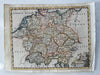 Germany Netherlands Styria 1772 Kitchin decorative hand colored miniature map