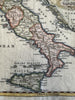 Italy Italia 1772 Kitchin decorative cartouche hand colored miniature map