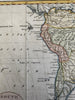 South America continent 1808 hand colored miniature map