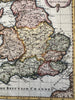 England Anglo- Saxon Britain Heptarchy 1699 Sanson antique map cartouche title