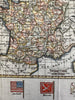 France w/ world flags around it 1823 beautiful scarce map w/ lovely hand color