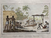 Australia aboriginals sacrifice 1863 hand color print lot x 4 charming views