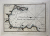 Gibraltar Bay Spain 1764 Roux engraved hand color coastal map