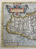Sicily Sicilia Italy Italia c.1605-20 Mercator minor rare hand color map