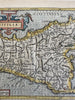 Sicily Sicilia Italy Italia c.1605-20 Mercator minor rare hand color map