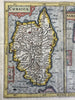 Corsica Sardinia Italy Italia c.1605-20 Mercator minor rare hand color map