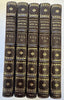 English Essays 1923 Sangorski & Sutcliffe fine stamped 5 vol. leather set