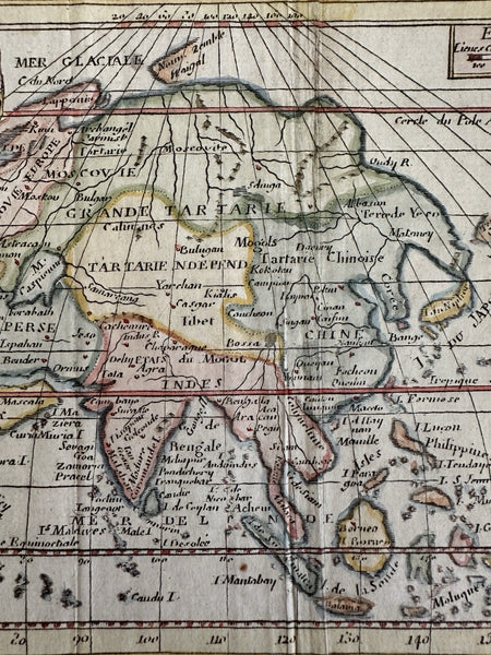 Asia Company’s Land myth Arabia China 1750s? scarce charming miniature HC map