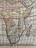 African continent  1750 Vaugondy engraved hand colored miniature map