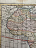 African continent  1750 Vaugondy engraved hand colored miniature map