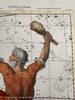 Celestial star constellations Orion 1808 hand color engraved sky heavens print
