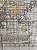 World map 1783 huge Sea of West Mer de l’Ouest early discoveries strange polar