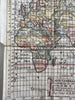 World map 1783 huge Sea of West Mer de l’Ouest early discoveries strange polar