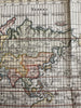 World map 1783 huge Sea of West Mer de l’Ouest early discoveries strange polar
