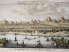 Canton China harbor scene 1759 engraved hand colored prospect birds-eye view