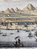 Canton China harbor scene 1759 engraved hand colored prospect birds-eye view