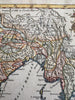 East Indies India Thailand Siam Cambodia Tibet c.1760s Vaugondy engraved map
