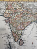 East Indies India Thailand Siam Cambodia Tibet c.1760s Vaugondy engraved map