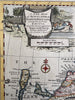 Scotland north Britain c.1760s Vaugondy pictorial cartouche engraved color map