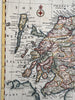 Scotland north Britain c.1760s Vaugondy pictorial cartouche engraved color map