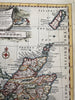 Scotland north Britain c.1760s Vaugondy pictorial cartouche engraved color map