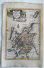 Scotland north Britain c.1760s Vaugondy pictorial cartouche engraved color map