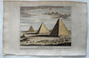 Egyptian pyramids Nile 1759 engraved hand colored prospect birds-eye view