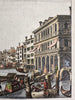 Venice Italy Rialto bridge 1759 engraved hand colored prospect birds-eye view