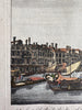 Venice Italy Rialto bridge 1759 engraved hand colored prospect birds-eye view