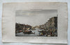 Venice Italy Rialto bridge 1759 engraved hand colored prospect birds-eye view