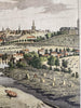 Dublin Ireland 1759 engraved hand colored prospect birds-eye view hand colored
