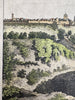 Dublin Ireland 1759 engraved hand colored prospect birds-eye view hand colored