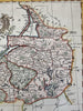 Polish Prussia Poland Kingdom c.1760s Vaugondy decorative engraved color map