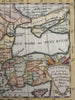 Turkey in Europe Balkan’s Black Sea 1744 Faure engraved hand color miniature map
