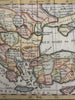 Turkey in Europe Balkan’s Black Sea 1744 Faure engraved hand color miniature map