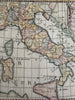 Italy L’Italia 1744 Faure charming engraved hand color miniature map