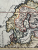 Scandinavia Norway Sweden Denmark Lapland Denmark 1695 Moll hand colored map