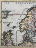 Scandinavia Norway Sweden Denmark Lapland Denmark 1695 Moll hand colored map