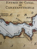 Constantinople Dardanelles Asia 1764 Roux engraved colored coastal map