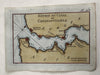Constantinople Dardanelles Asia 1764 Roux engraved colored coastal map