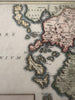 Greece Hellas Graecia Propria 1747 Cellarius antique hand colored map