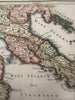 Italy historical Italia antiqua 1747 Cellarius fine antique hand colored map