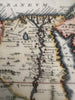Ancient Egypt Nile river Libya  1747 Cellarius antique hand colored map