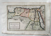 Ancient Egypt Nile river Libya  1747 Cellarius antique hand colored map