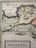 Ancient Egypt Nile river Libya  1747 Cellarius antique hand colored map