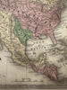 huge Texas as a Republic in North America 1839 antique hand colored map