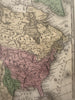 huge Texas as a Republic in North America 1839 antique hand colored map