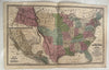 Texas as a Republic in territorial United States 1839 antique hand colored map
